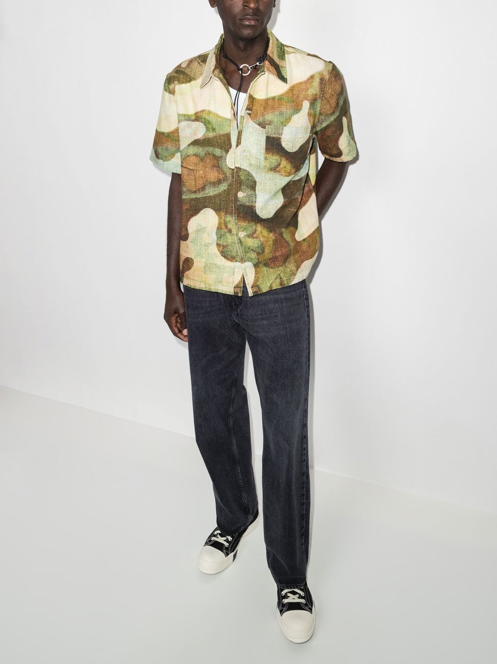 OUR LEGACY Landscape Camo-print shirt Men