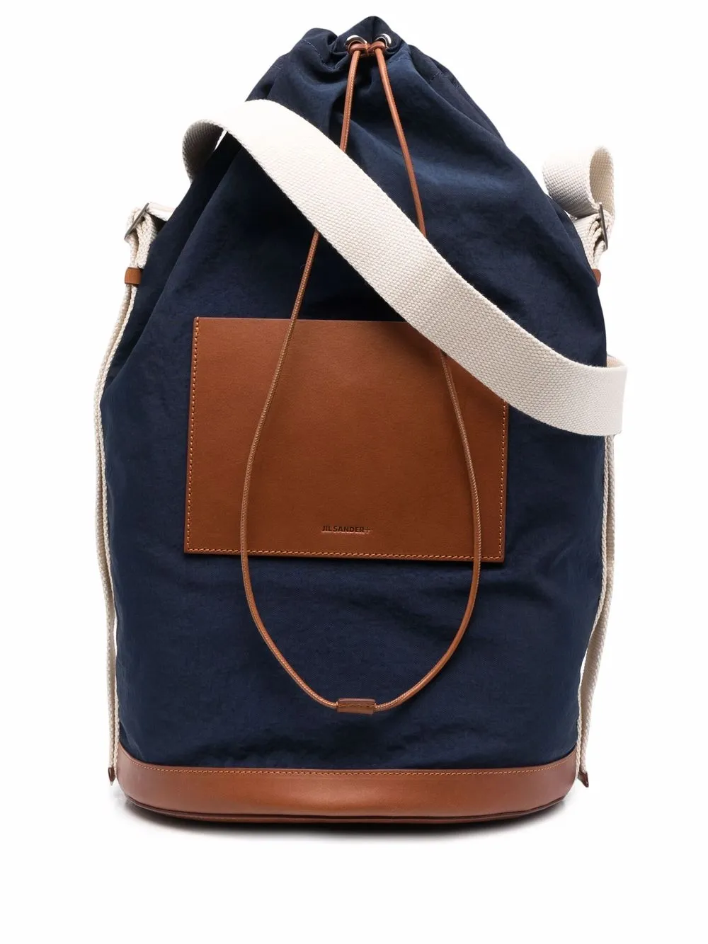 

Jil Sander bolsa de hombro con ribete y cordones - Azul