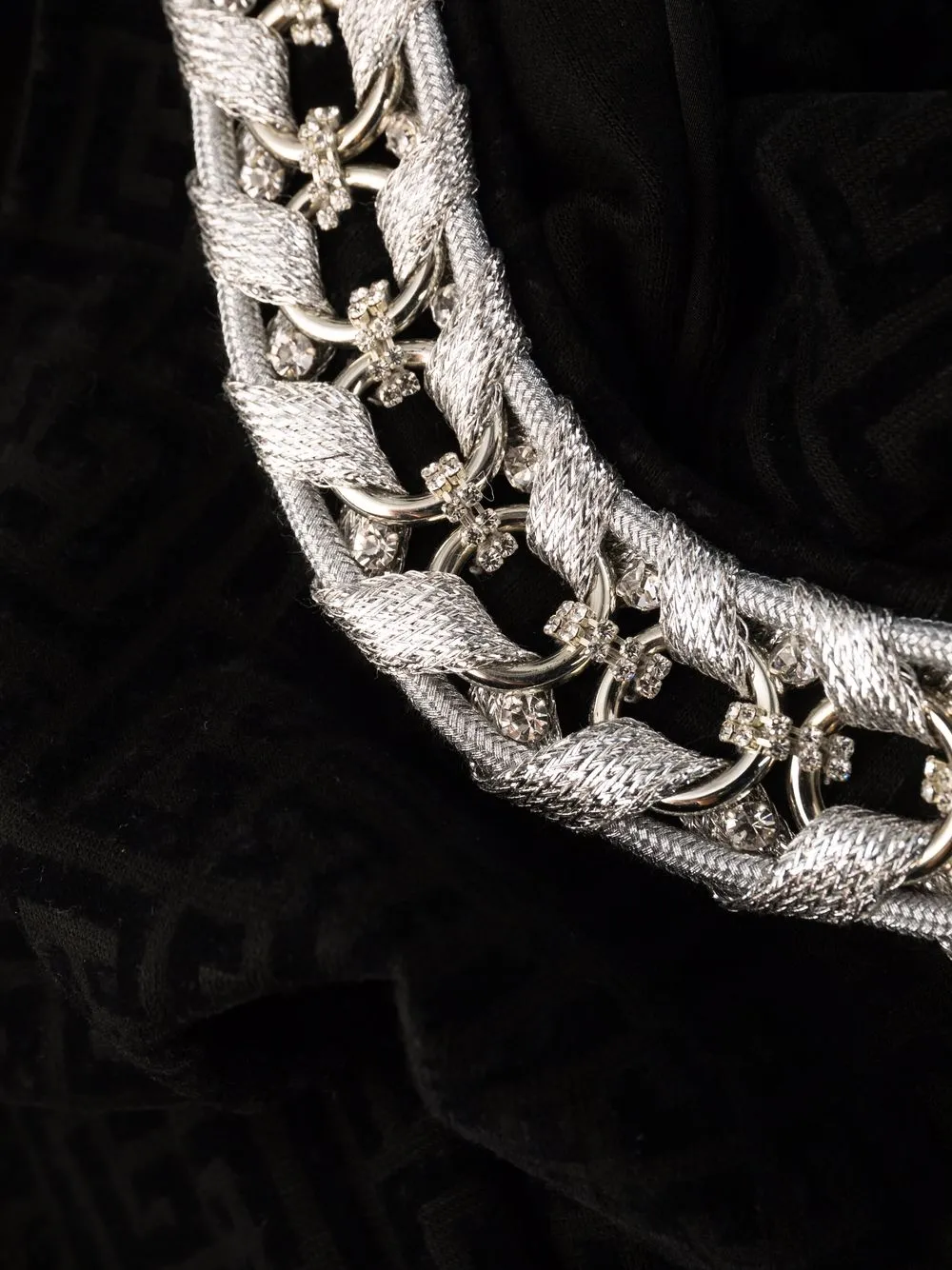 Balmain Monogram chainlink Collar Dress Farfetch