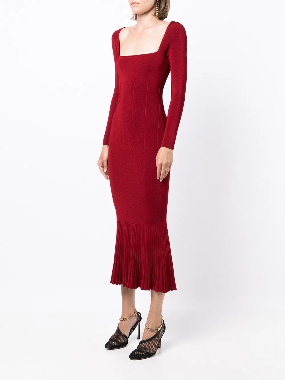 Galvan longsleeve Fitted Dress Farfetch