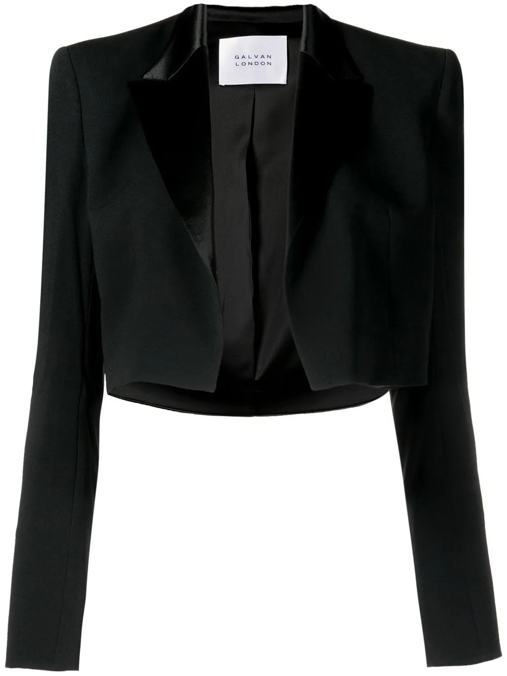 Shop Galvan Zengel Cropped Blazer In Black