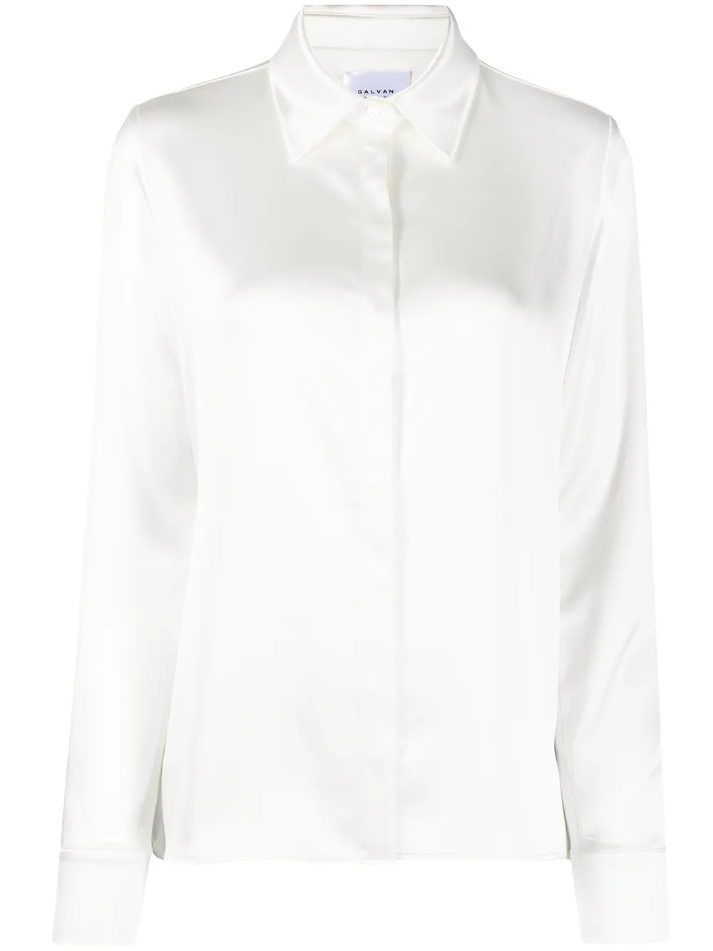 

Galvan blusa de seda manga corta - Blanco