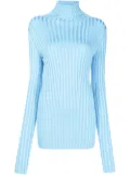 Galvan Rhea roll-neck ribbed knit jumper - Blue