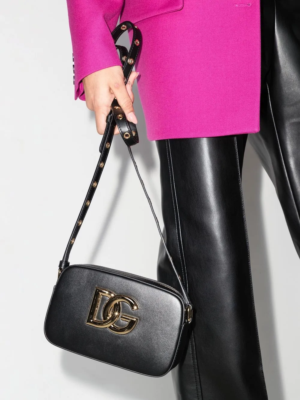 Dolce & Gabbana Crossbodytas met logoplakkaat - Zwart