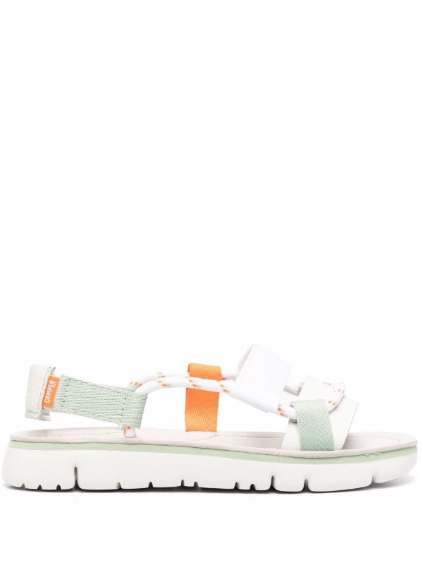 camper white sandals