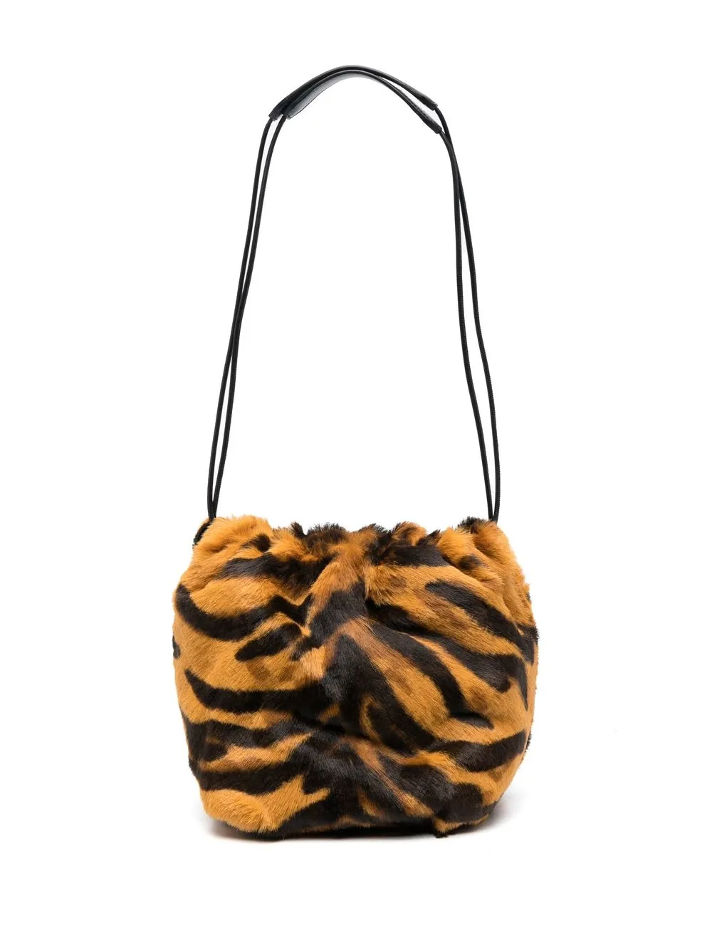 

Jil Sander bolsa crossbody con cordones y estampado de tigre - Marrón
