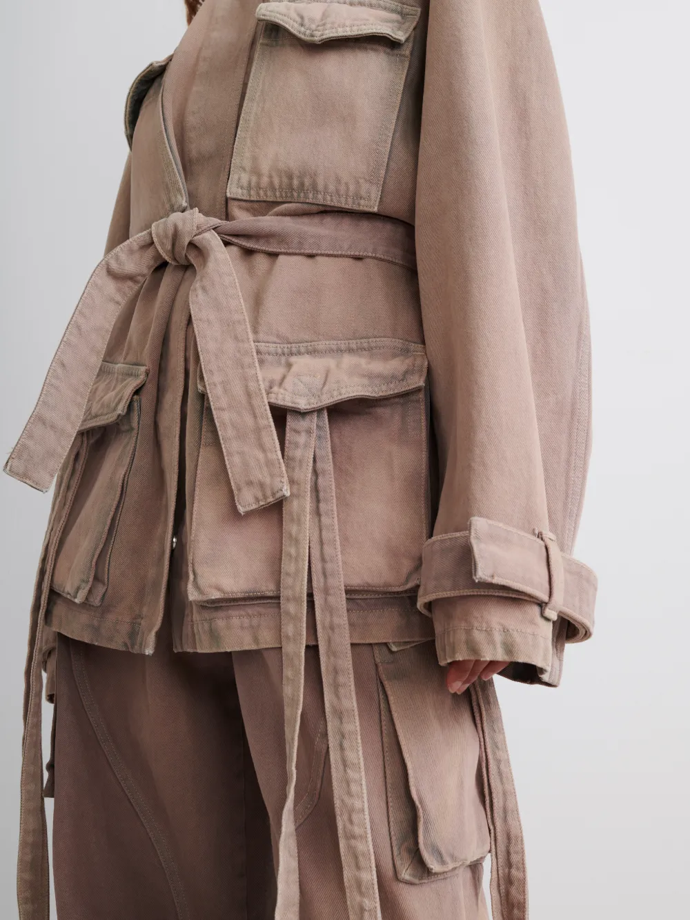 DYED DENIM CARGO FIELD JACKET OffWhite™ Official Site