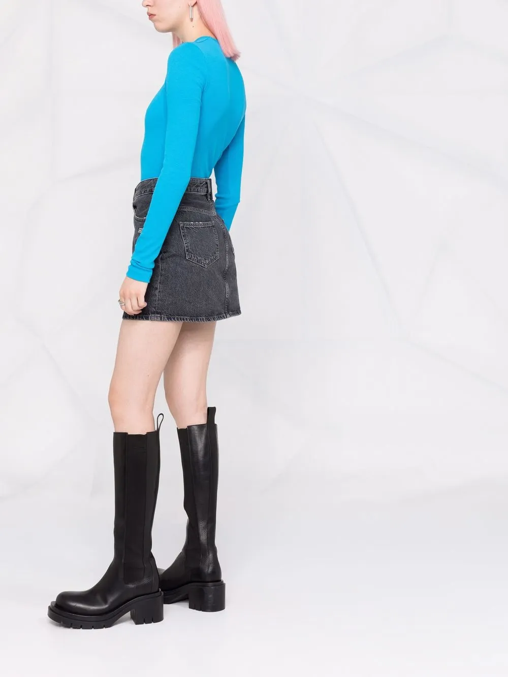Off-White logo-print denim skirt | Image 6