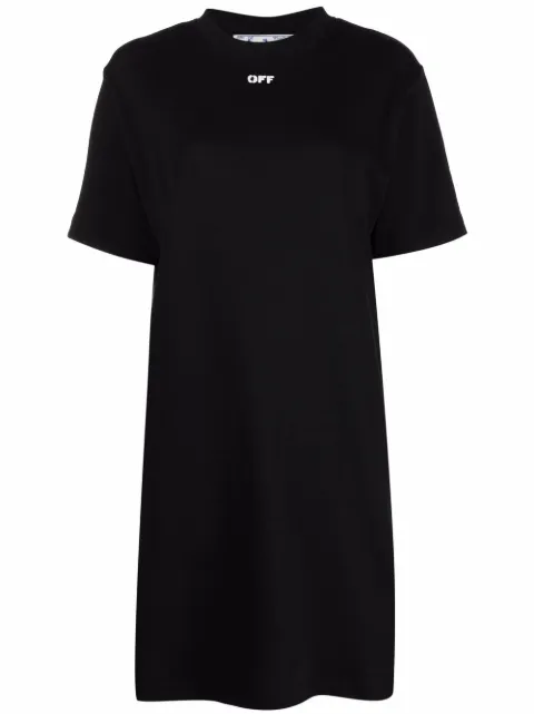 Off-White تيشيرت طويل بختم Off