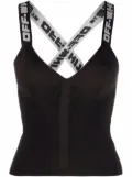 Off-White logo-strap vest top - Black