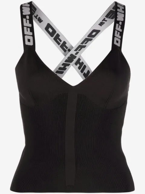 Off-White logo-band top