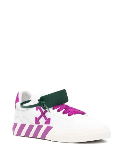 off white arrow low top neon sneakers