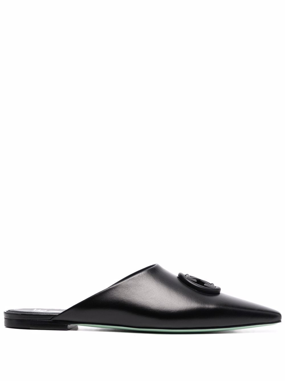 

Off-White mules Sabot con placa Arrow - Negro