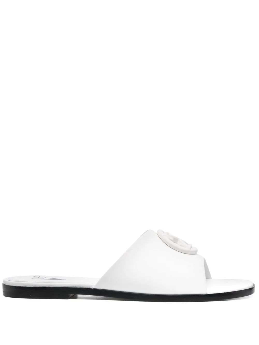 

Off-White sandalias planas con placa Arrow - Blanco