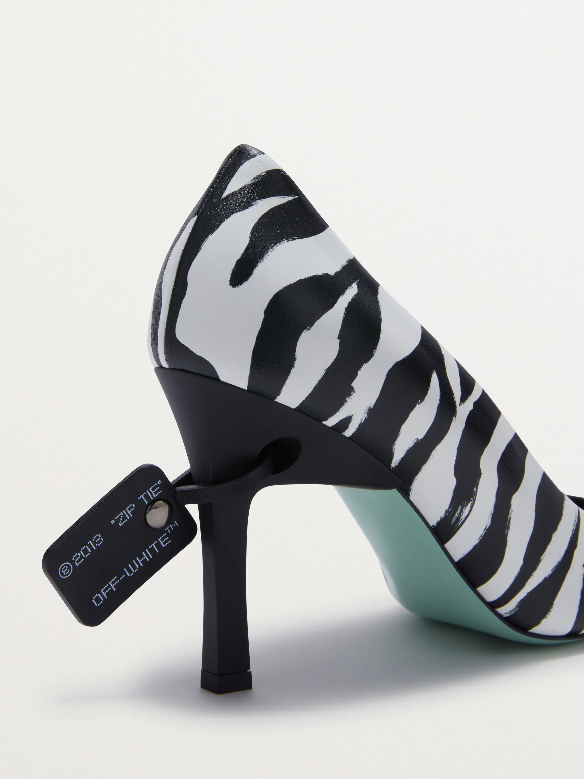 ZEBRA PRINTED METEOR HEEL PUMP OffWhite™ Official Site