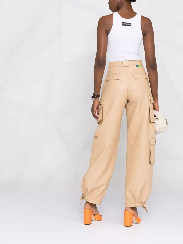 Off-White Cargo Leather Trousers - Farfetch