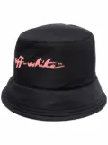 Off-White script print bucket hat - Black