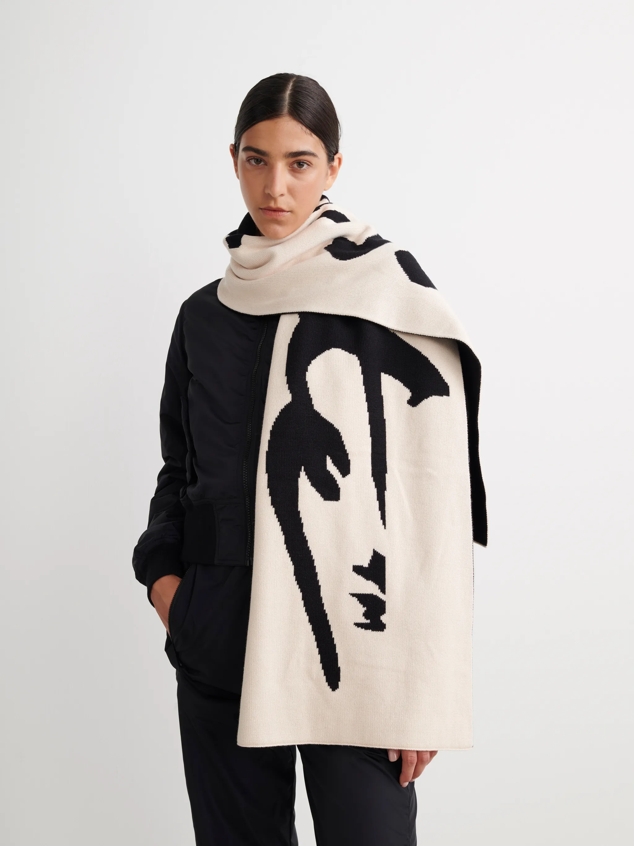 blue print scarf