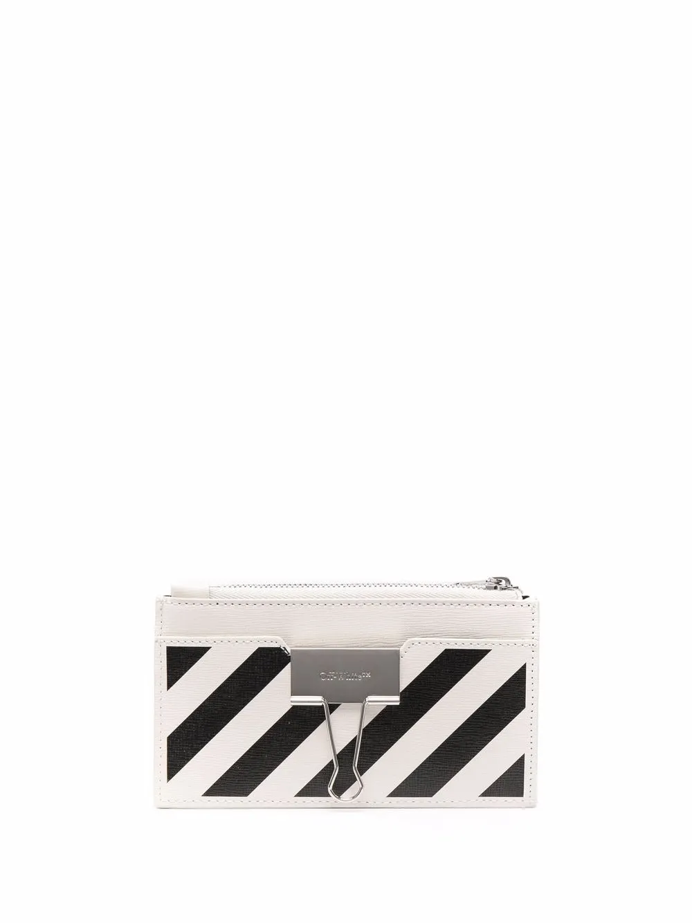 

Off-White tarjetero con cierre - Blanco