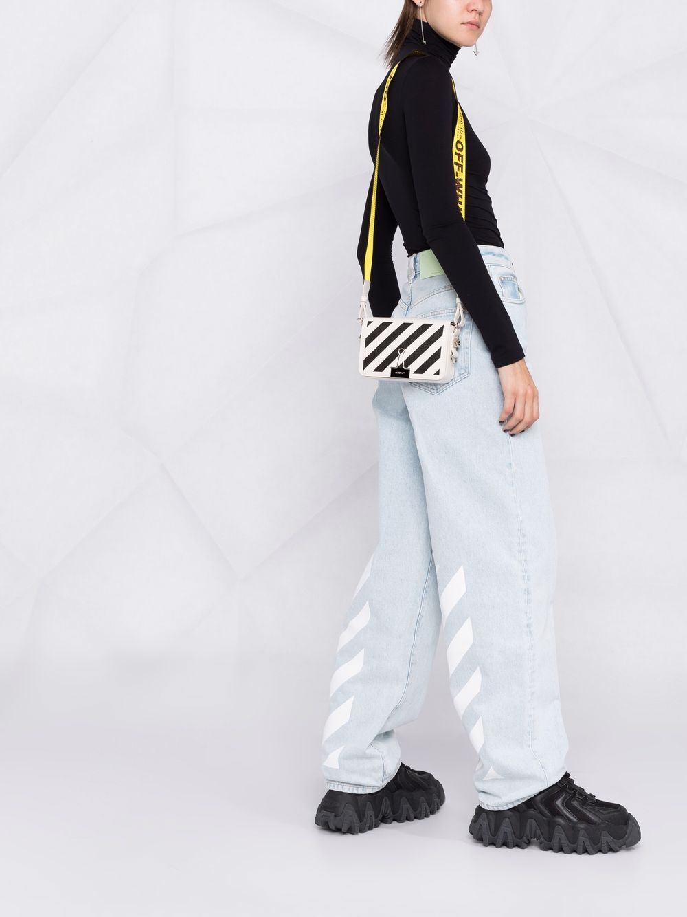 Off-White Binder mini-crossbodytas - Wit