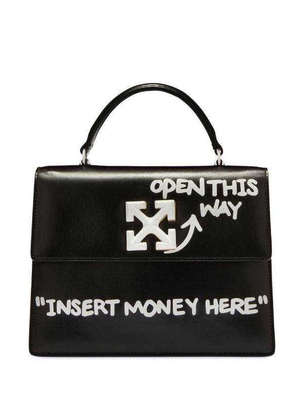 off white leather tote bag