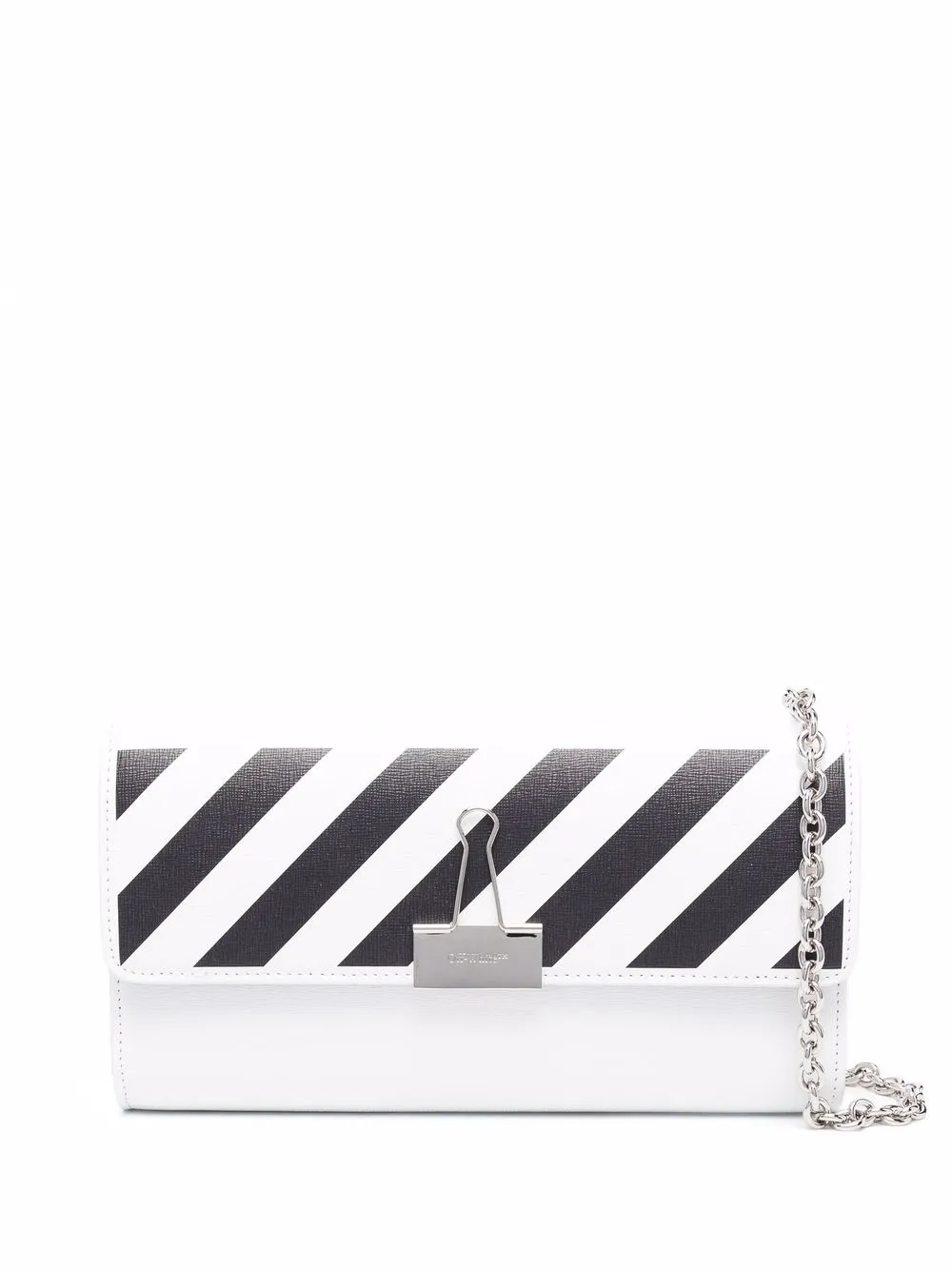 

Off-White cartera Binder con correa de cadena - Blanco