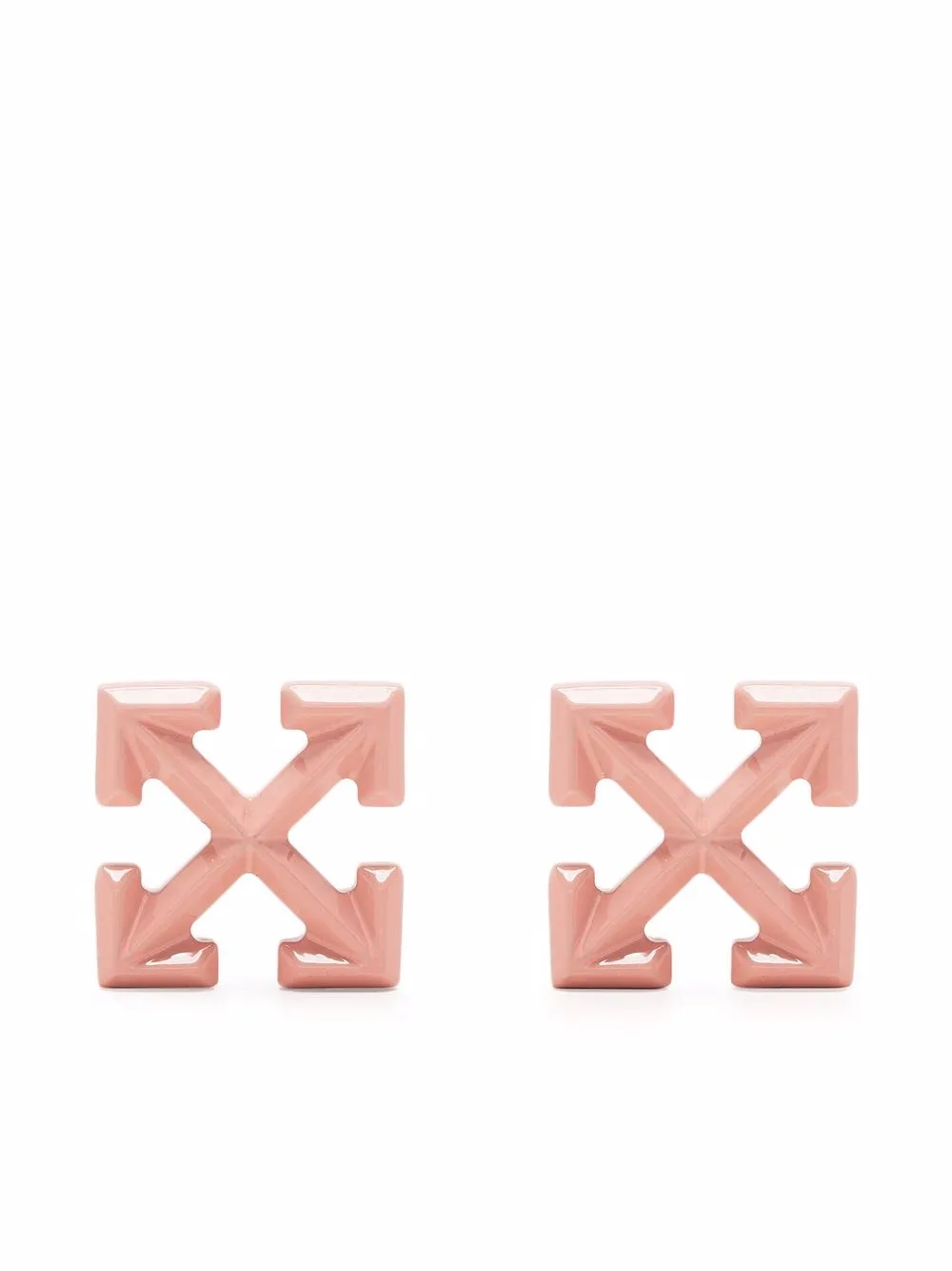 

Off-White aretes con logo Arrows - Rosado