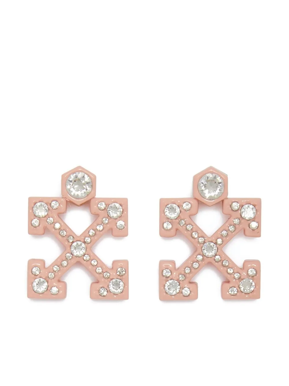 

Off-White Arrows crystal-embellished earrings - Pink