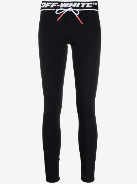 Off-White leggins deportivos con franja del logo