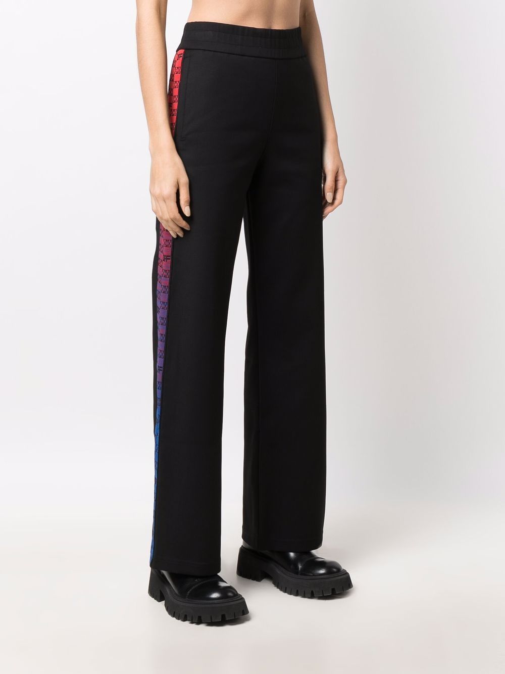 Off-White - monogram-band Track Pants - Women - Cotton/Elastane/Polyamide/Cotton - S - Black