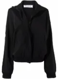 Off-White logo-tape track jacket - Black