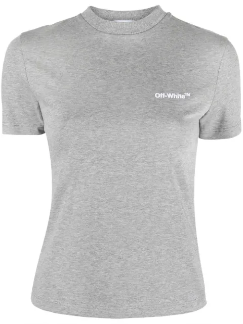 Off-White Helvetica logo-print T-shirt