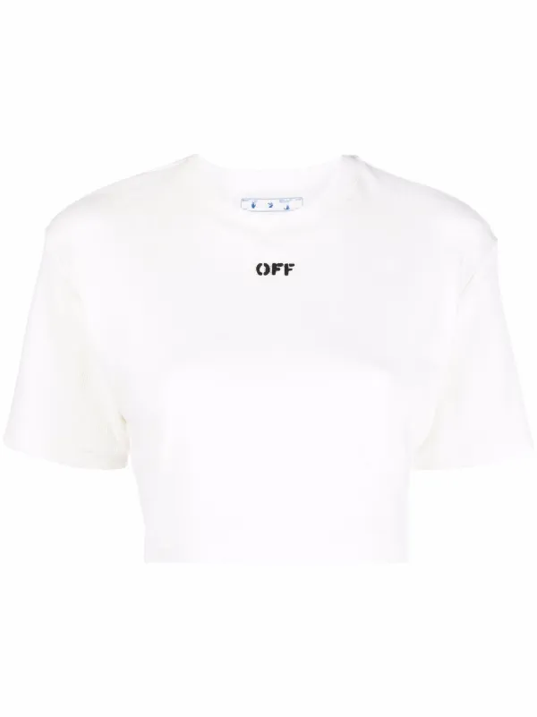 Off-White オフホワイト クロップド Tシャツ S