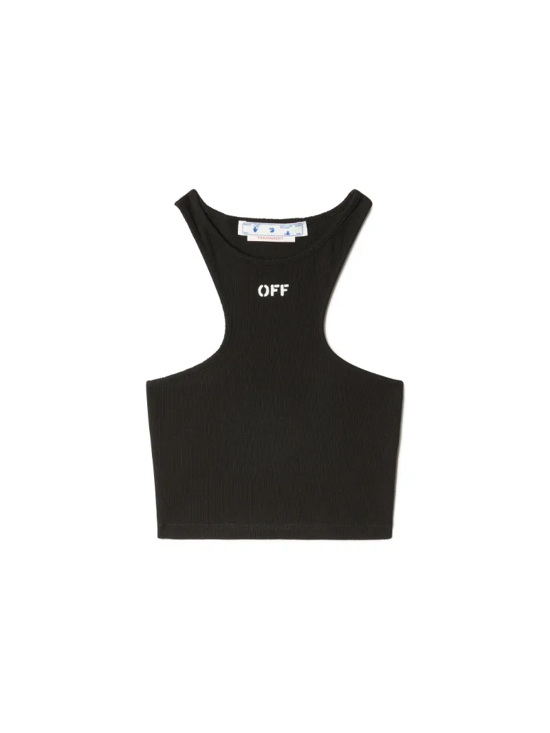 GERIPPTES RUDER-TOP MIT OFF-MOTIV