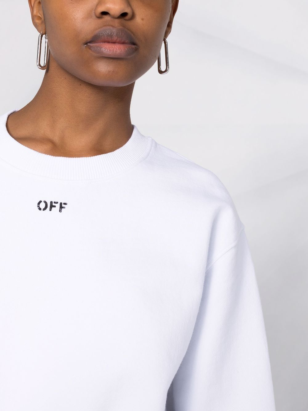 фото Off-white укороченный топ с логотипом off