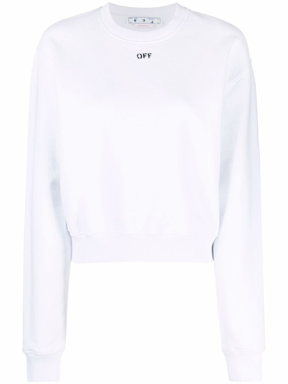 Off white cropped on sale sweatshirt