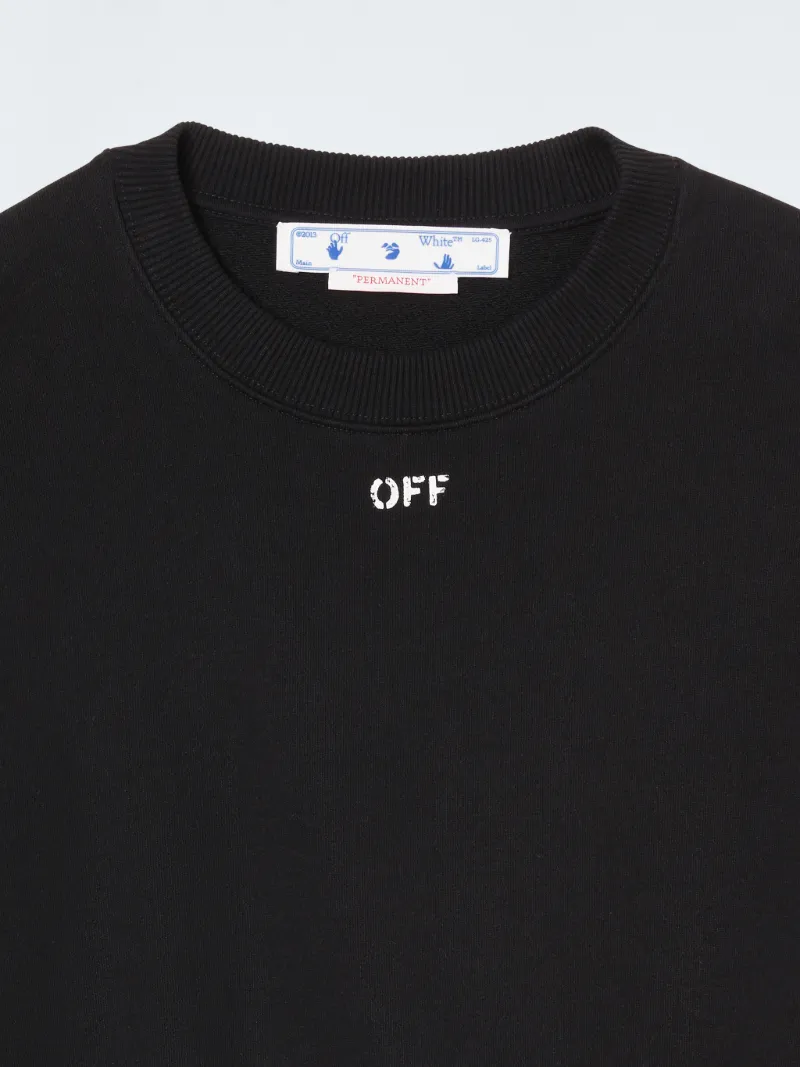 OFF 徽章短款圆领衫