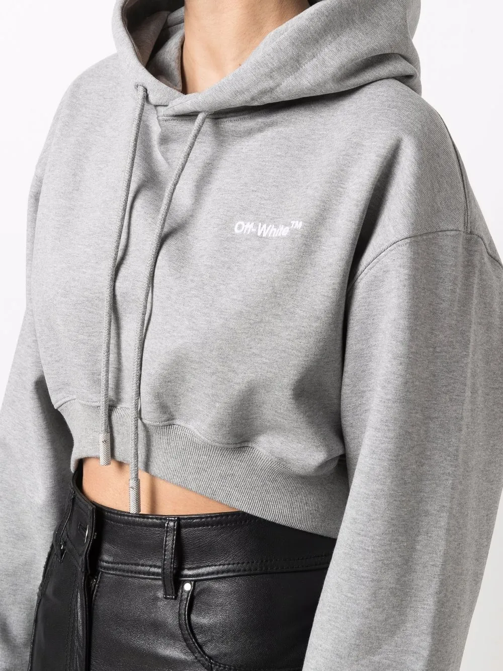 Helvetica cropped Hoodie