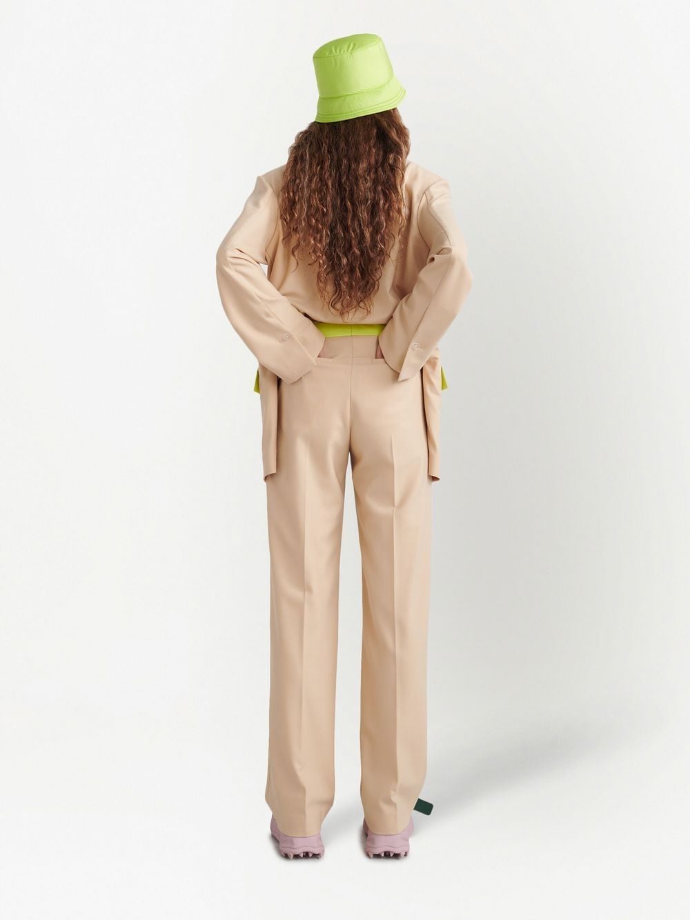 Shop Off-white Active Straight-leg Tailored Trousers In Neutrals