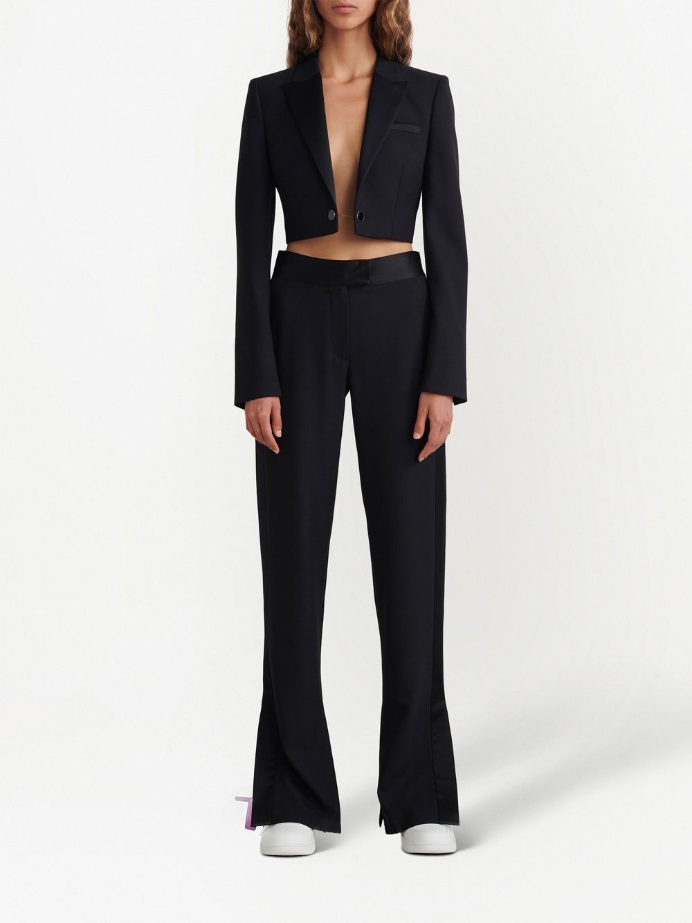 Off-White High waist pantalon - Zwart