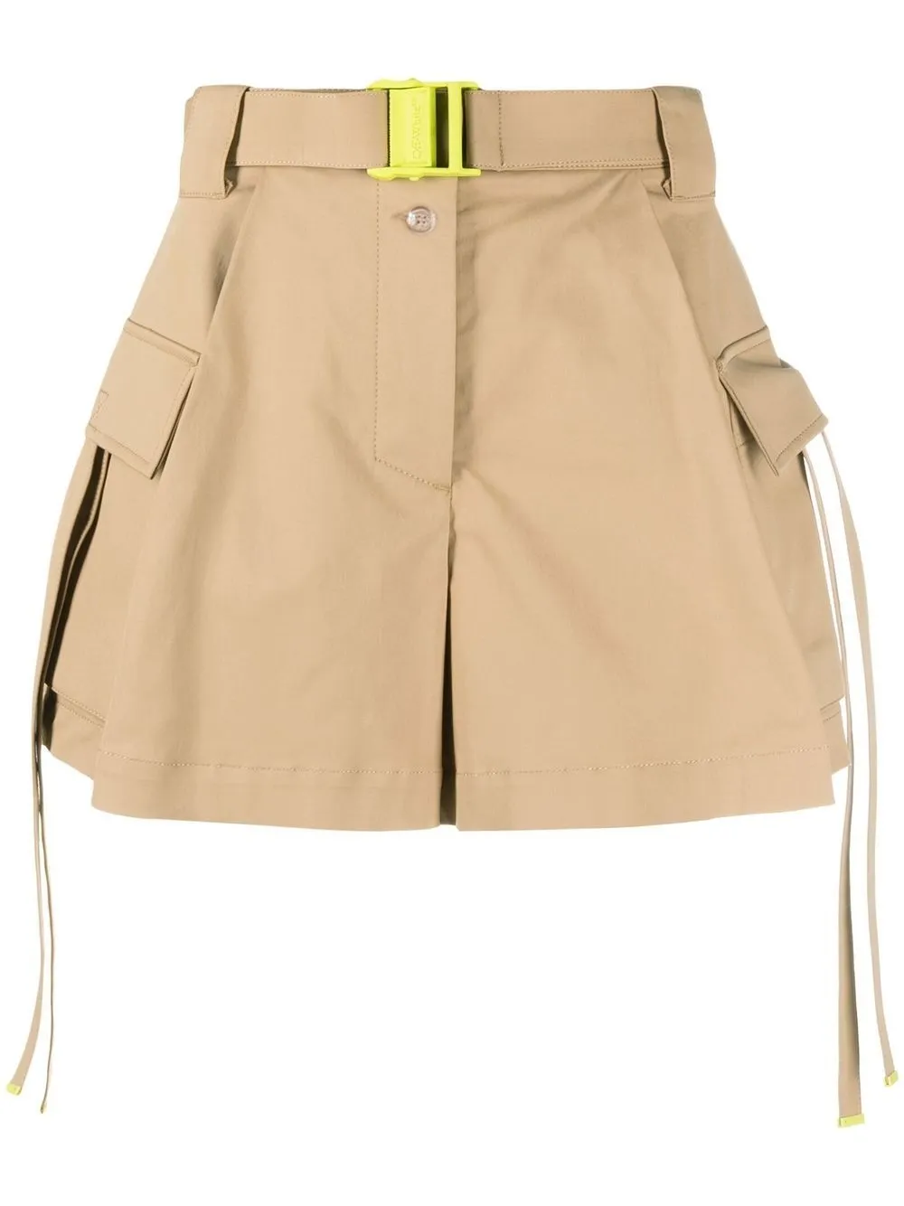 

Off-White bermudas cargo tipo gabardina - Marrón