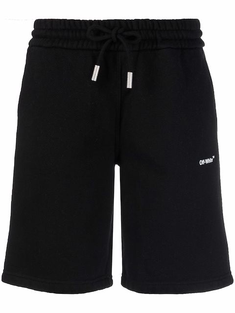 Off-White Diag-stripe print track shorts