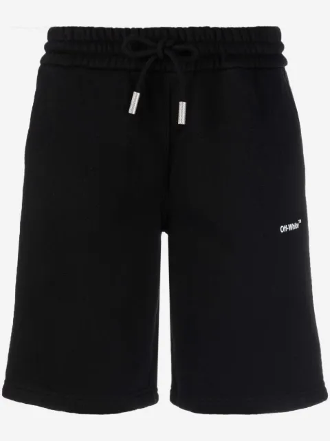 Off-White Diag-stripe print track shorts