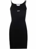 Off-White Off-Stamp ribbed dress - Black