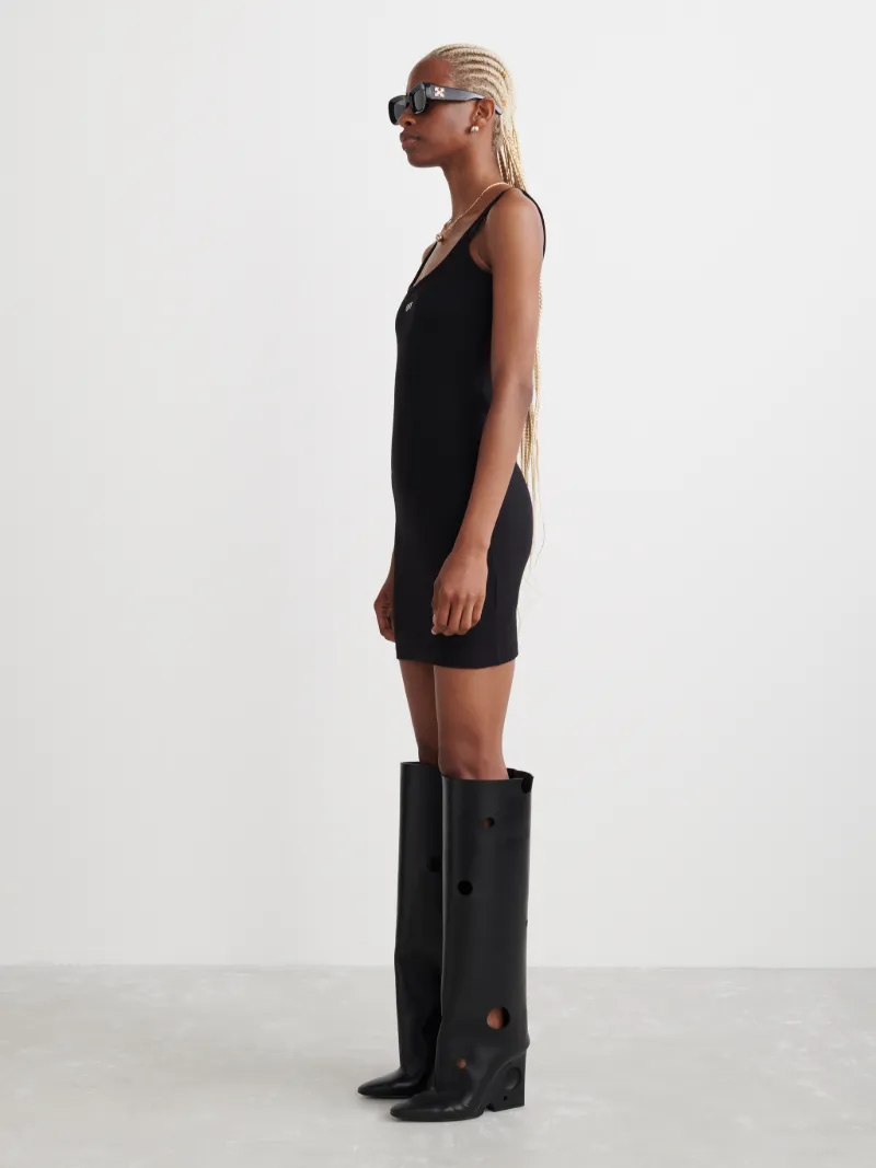 BASIC KLEID MIT OFF-MOTIV