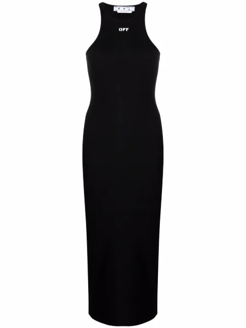 Off-White Off-Stamp ribbed dress