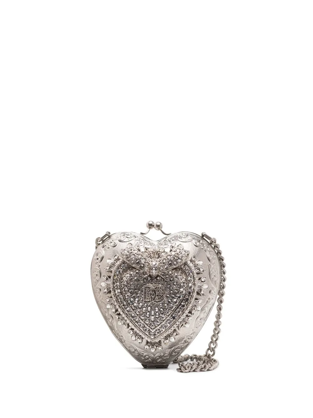 

Dolce & Gabbana Metal Devotion crystal-embellished bag - Metallic
