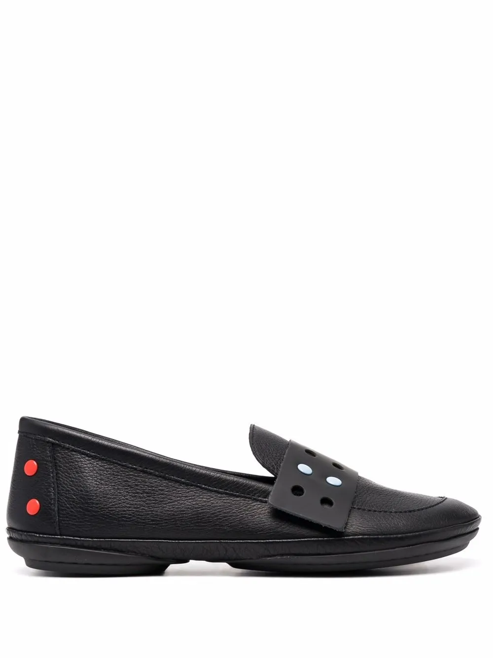 

Camper perforated-strap leather loafers - Black