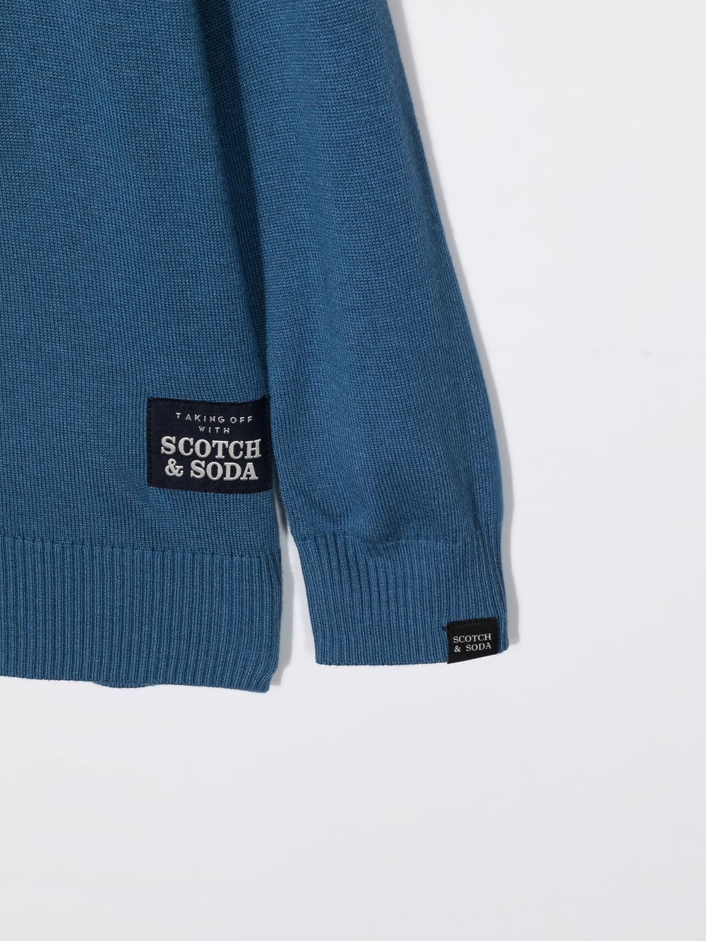 фото Scotch & soda джемпер с нашивкой-логотипом и высоким воротником