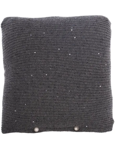 Brunello Cucinelli sequin-embellished cashmere cushion